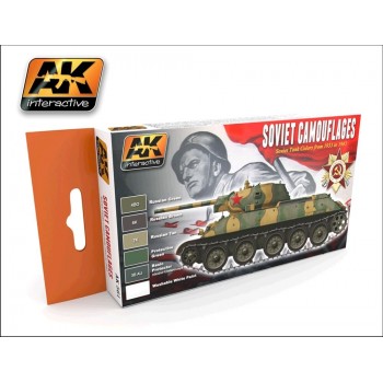AK Interactive AK 561 Soviet Camouflage War Colors 1936-1945 - Acrylic Paint Set